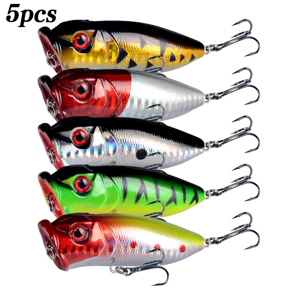 Fishing Lure Popper - 5 Adet Popper Balıkçılık Lures 3d
