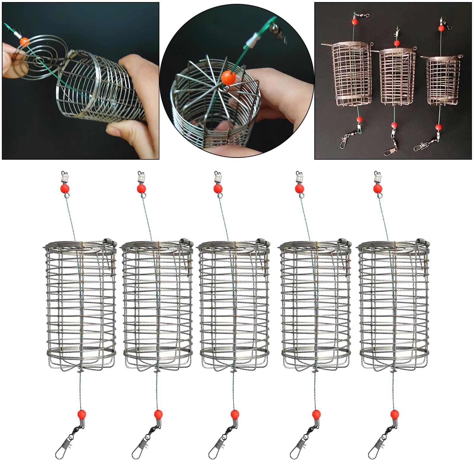 Fishing Lure Topwater - 5x Katı Balıkçılık Besleyici Kafes Tuzak