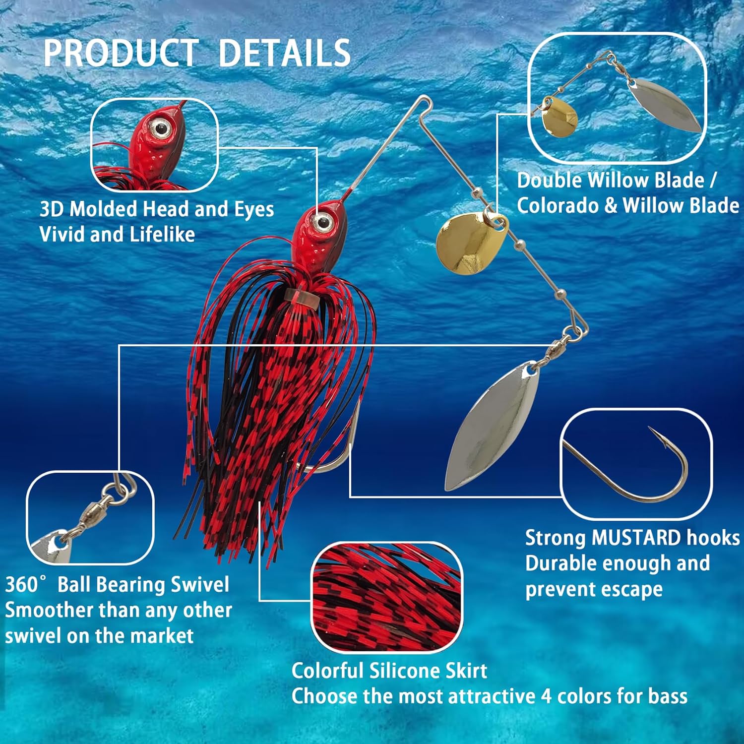 Eupheng Spinner Yem Kaşık Tel  - Fishing Lure Swimbait incelemesi ve fiyatı
