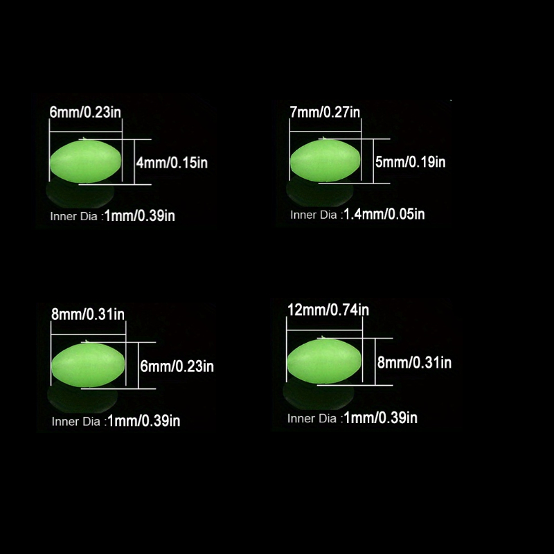 100 adet/grup Oval Gece Aydınl - Fishing Lure Topwater incelemesi ve fiyatı