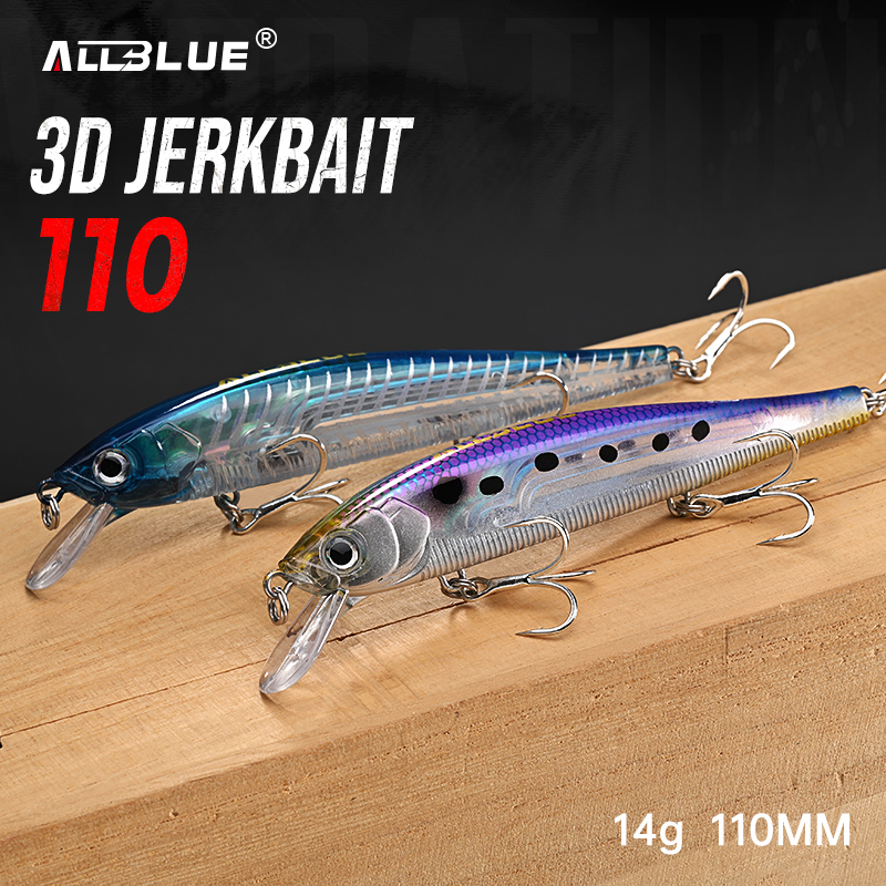 ALLBLUE 3D Jerkbait Wobbler Ba - Fishing Lure Jerkbait incelemesi ve fiyatı