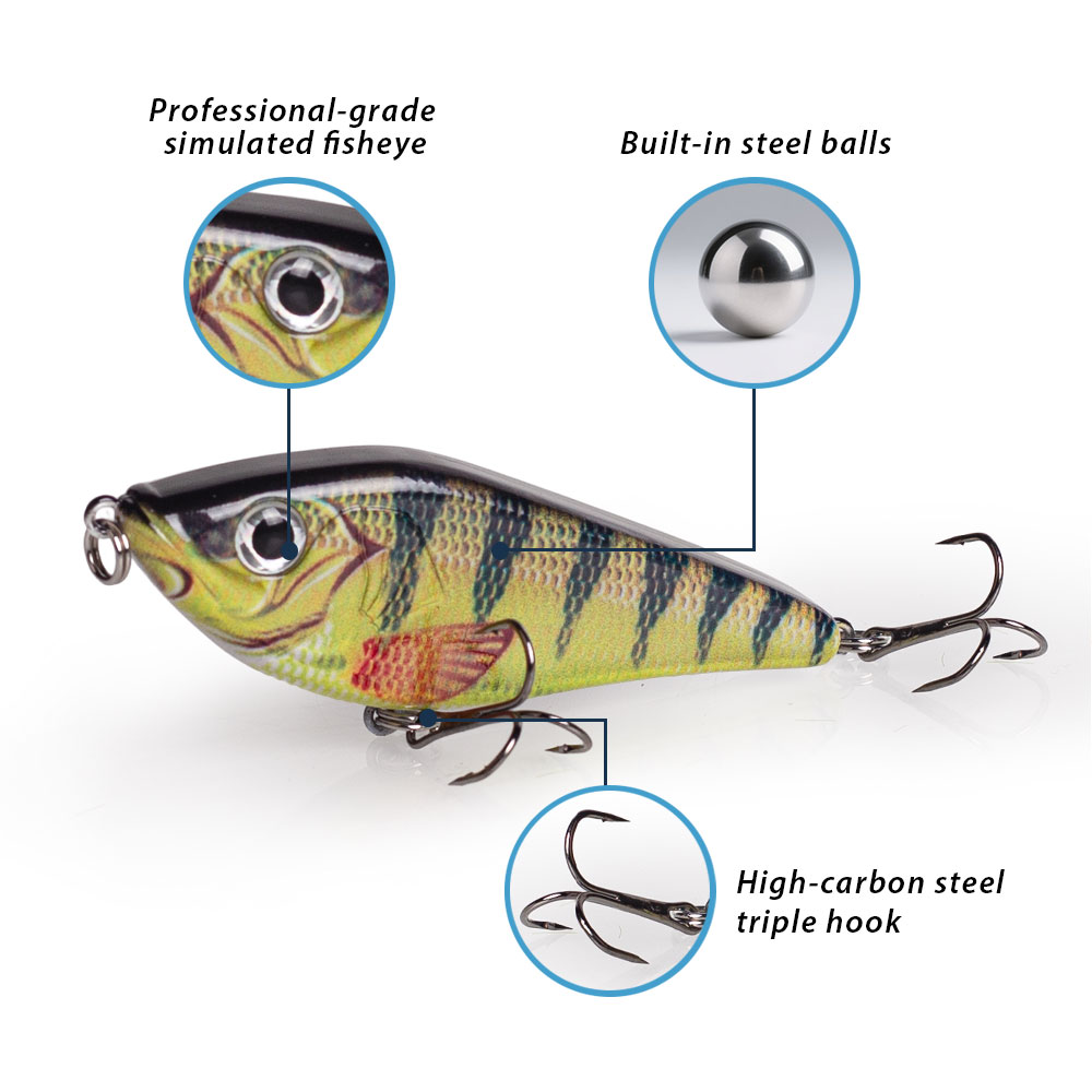 80mm/15.5g Muskies Jerkbait Pi - Fishing Lure Jerkbait incelemesi ve fiyatı