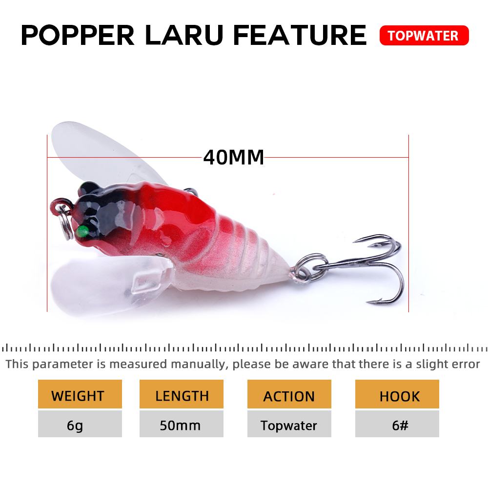 Agoie kanatları ile 6.5g 5cm T - Fishing Lure Topwater incelemesi ve fiyatı