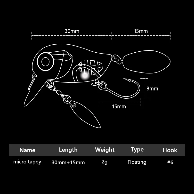 Yüzen Mikro Crankbaits 30mm2g  - Fishing Lure Crankbait incelemesi ve fiyatı