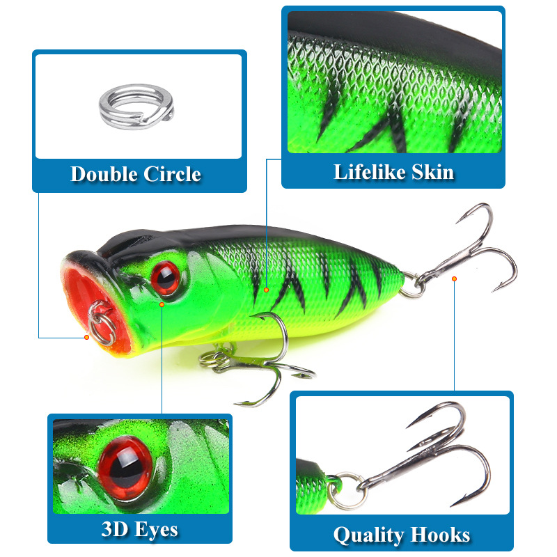 6 adet 6 renk (opp torba)/5 ad - Fishing Lure Topwater incelemesi ve fiyatı
