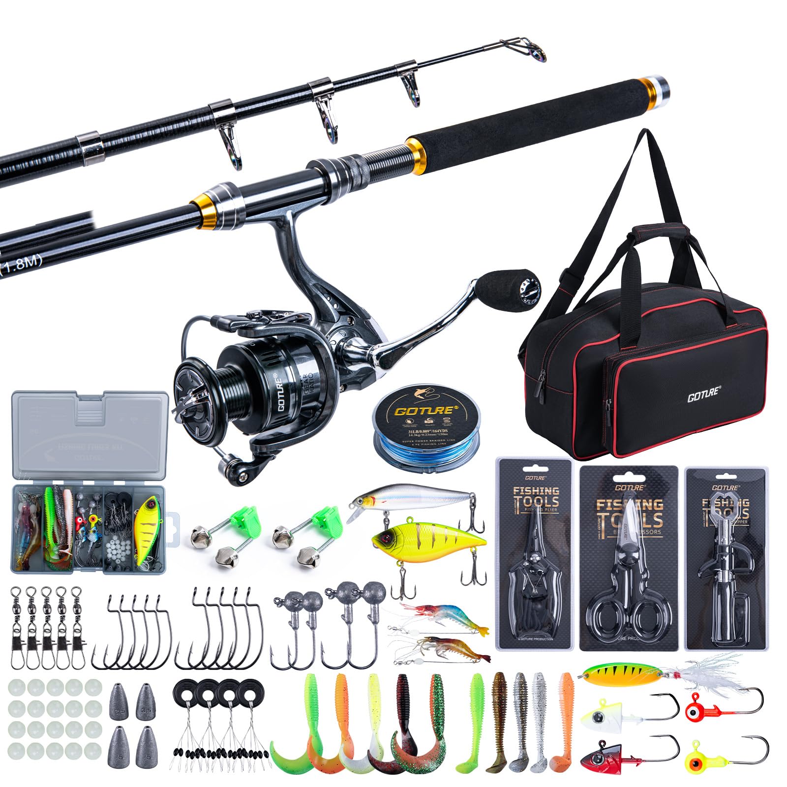 Goture Teleskopik Olta ve Maka - Fishing Lure Spinner incelemesi ve fiyatı